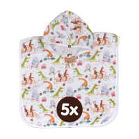 Bambus-Poncho XKKO BMB Digi - ZOO on the road Grosse 1 5x1er Pack (GH Pack)