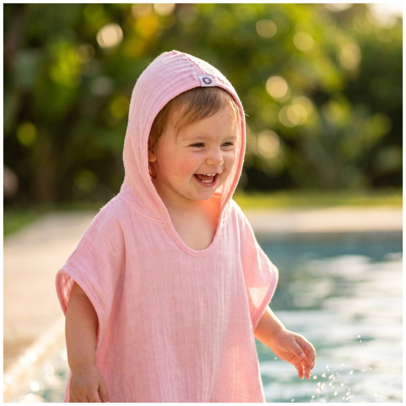 Bambus-Poncho XKKO BMB - Baby Pink