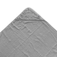 BIO Baumwollefrotteebadetuch mit Kapuze XKKO Organic 90x90 - Silver Stars 5x1St. (GH pack.)