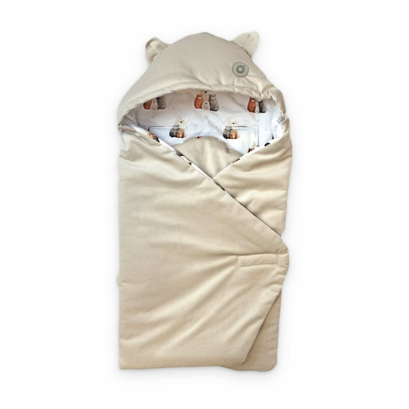 XKKO LUX Fußsack für den Auto-Kindersitz - Bear Family