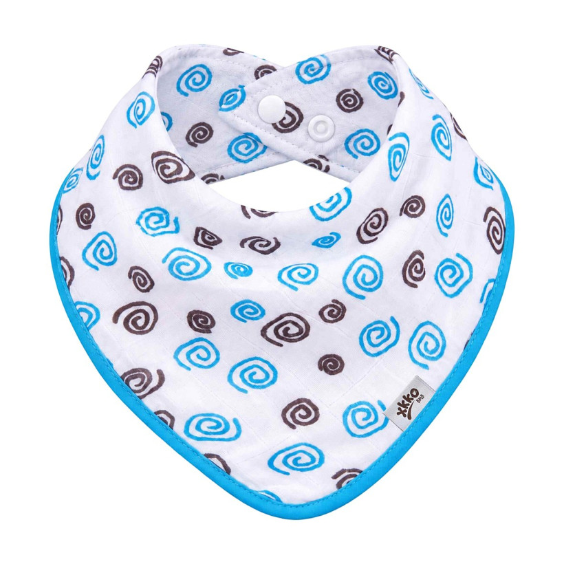 Kinderschal XKKO BMB - Cyan Spirals 3x1 St. (GH packung)