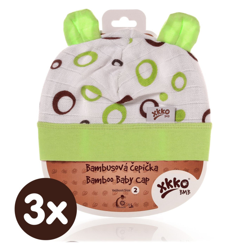XKKO BMB Kindermütze - Lime Bubbles 3x1St. (GH Packung)