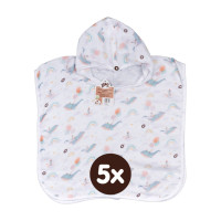 Bambus-Poncho XKKO BMB Digi - Sky Whale Grosse 2 5x1er Pack (GH Pack)