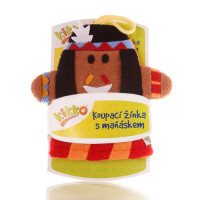 XKKO Waschlappe mit Handpuppe (BA) - Indian 12x1St. (GH Packung)