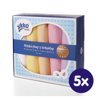 BIO-Baumwolle Windeln XKKO Organic 70x70 Old Times - Pastels For Girls 5x5er Pack (GH Packung)
