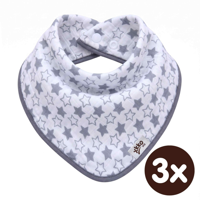 Kinderschal XKKO BMB - Little Stars Silver 3x1 St. (GH packung)