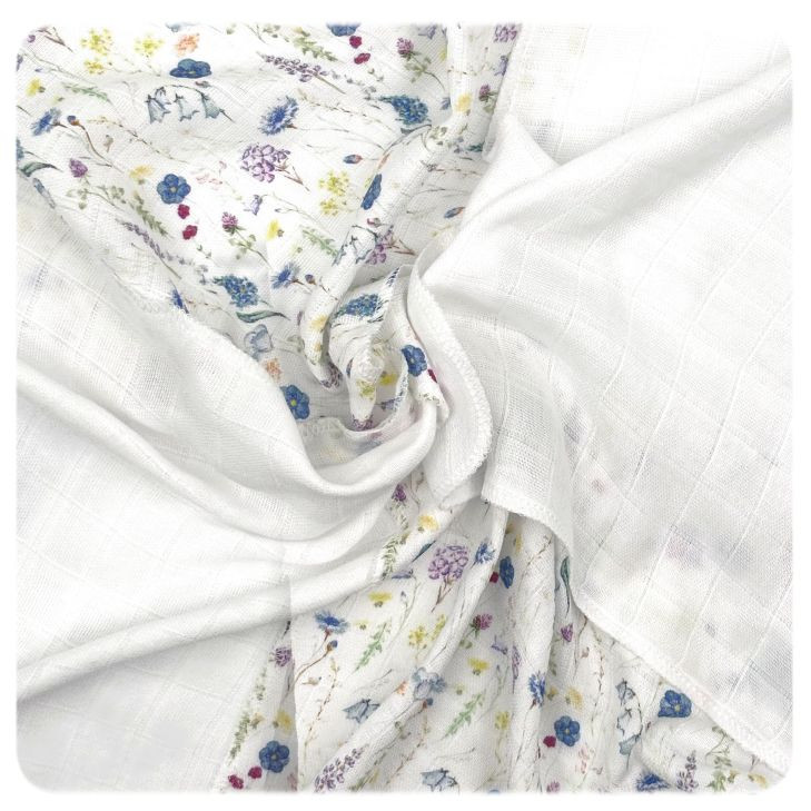 XKKO BMB Bambuswindeln 30x30 Digi - Blue Wildflowers MIX 9er Pack