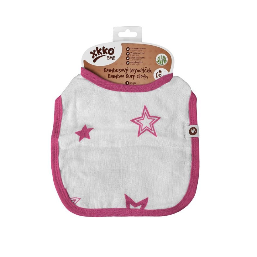 XKKO BMB Kinderlätzchen - Magenta Stars 3x1St. (GH Packung)