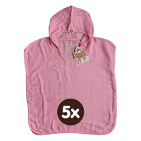 Bambus-Poncho XKKO BMB - Baby Pink 5x1er Pack (GH Pack)