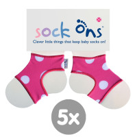 Sock Ons Sockenhalter Designer - Pink Spots 5x1 Paar (GH Packung)