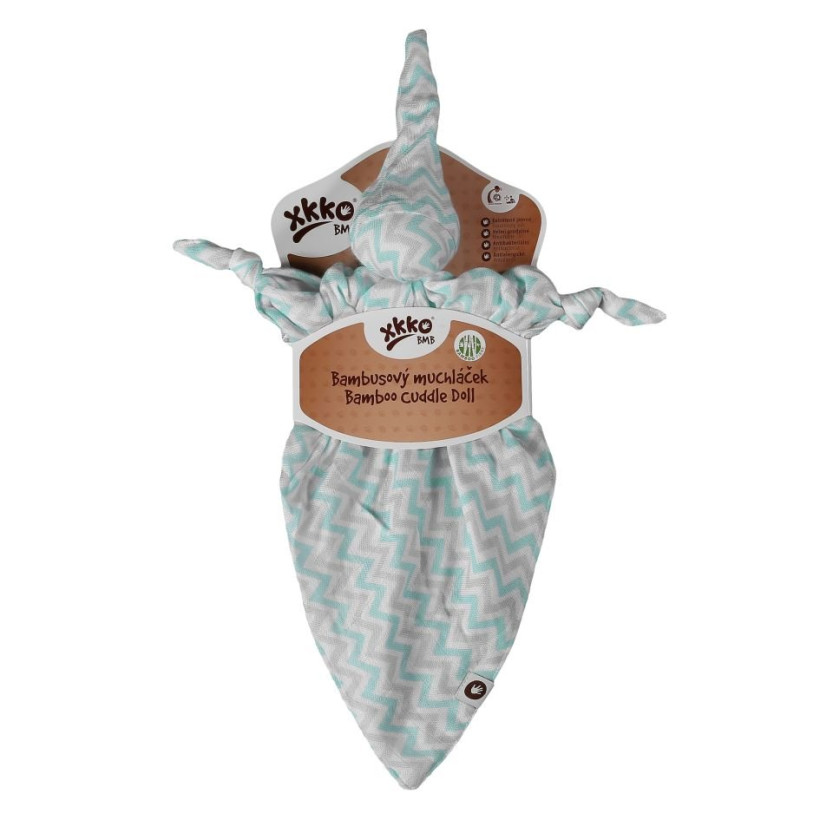 XKKO BMB Bambus-Schnuffeltuch - Mint Chevron 5x1St. (GH Packung)
