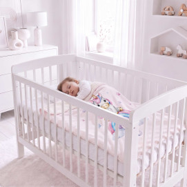 Spanische Babydecke XKKO LUX 75x100 - Rainbow Unicorn