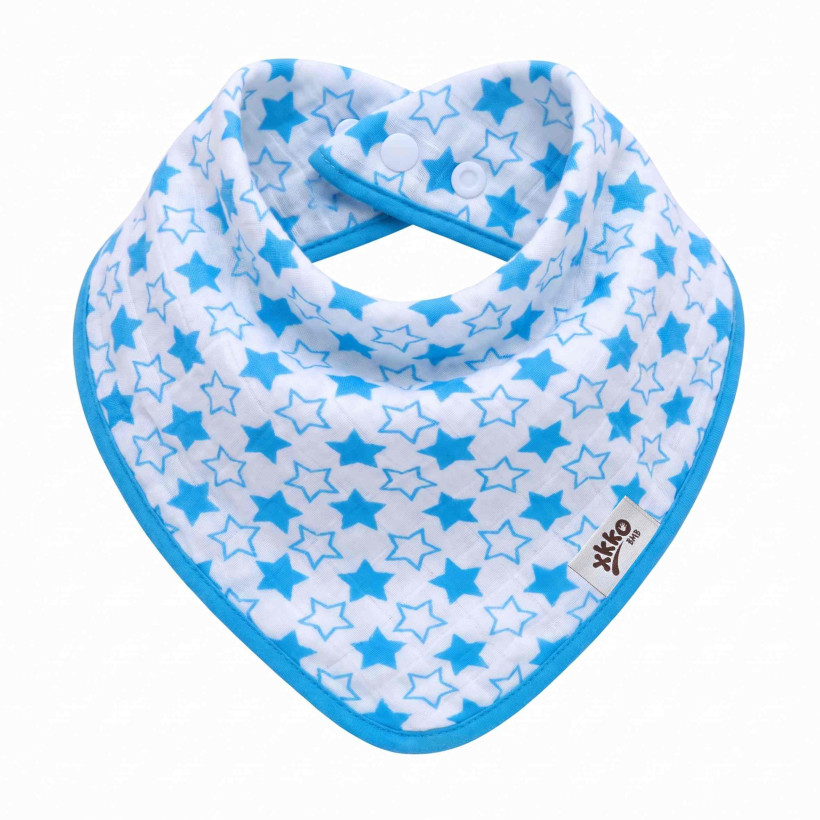 Kinderschal XKKO BMB - Little Stars Cyan 3x1 St. (GH packung)