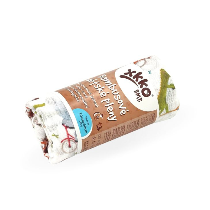 XKKO BMB Bambuswindeln 30x30 Digi - ZOO on the Road MIX  9er Pack