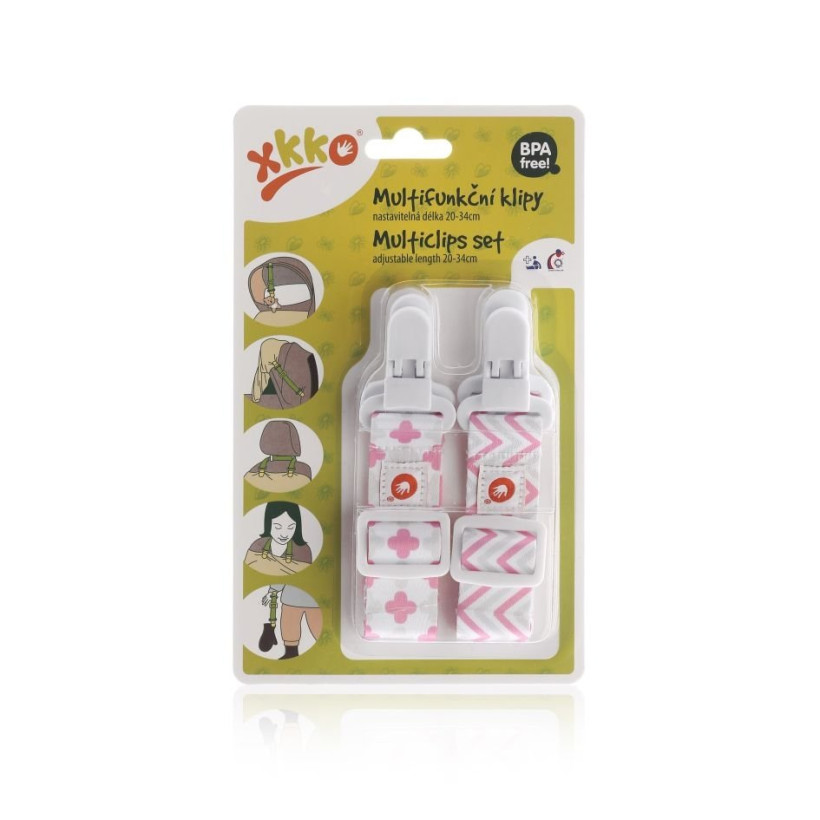 XKKO Multifunktionsclips - Scandinavian Baby Pink MIX 5x2 St. (GH pack)