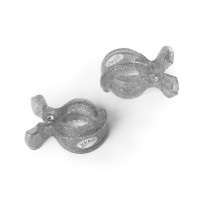 XKKO Klammer an Kinderwagen -  Metallic Silver 5x2 St. (GH Packung)