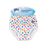 BIO Baumwolle Lernwindelhöschen XKKO Organic - Watercolor Polka Dots Grösse M