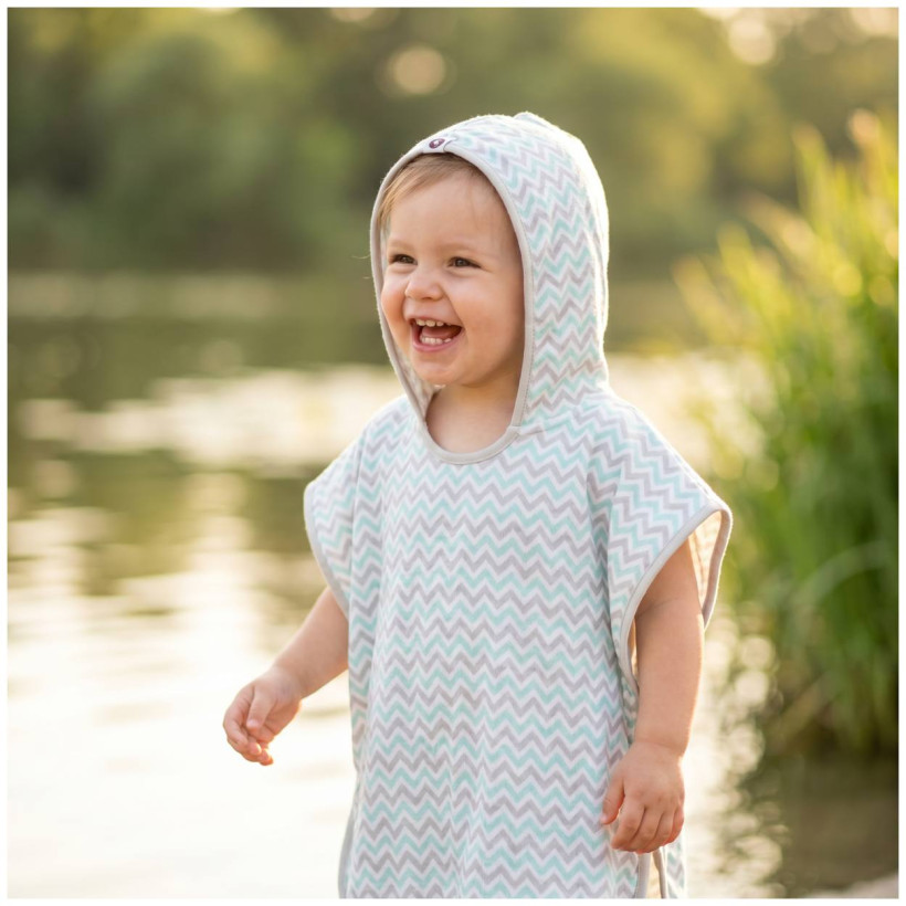 Bambus-Poncho XKKO BMB - Chevron Mint