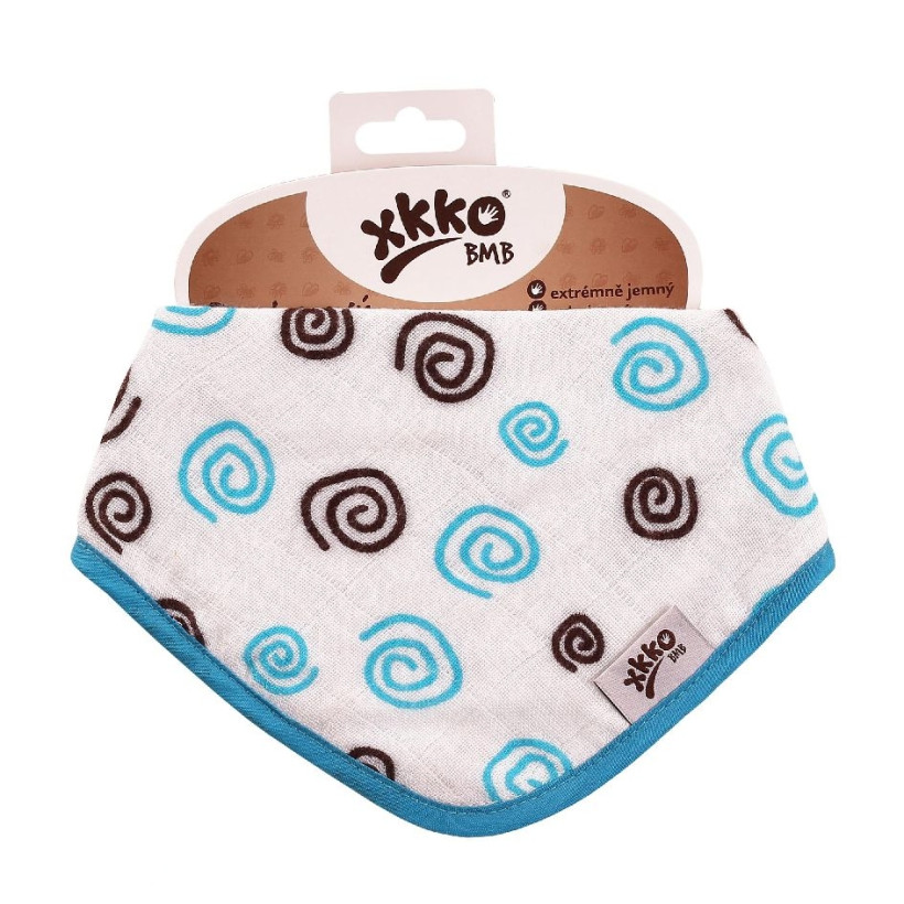 Kinderschal XKKO BMB - Cyan Spirals 3x1 St. (GH packung)