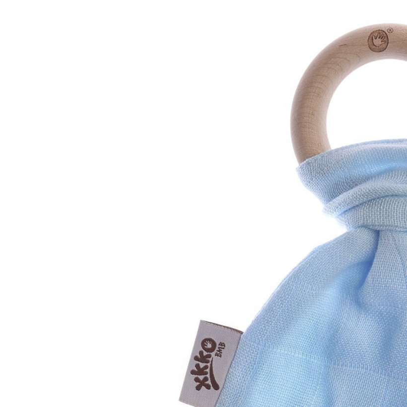 XKKO BMB Beissring mit Blätter - Baby Blue 6x1er Pack (GH Pack)