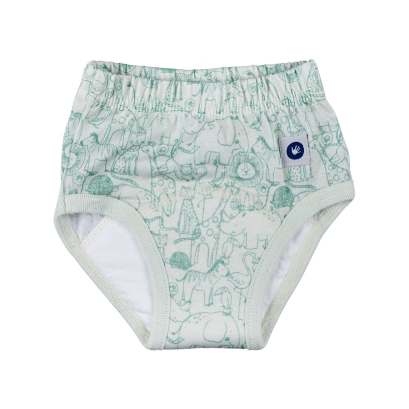 BIO Baumwolle Lernwindelhöschen XKKO Organic - Safari Granite Green Grösse L