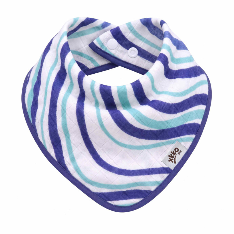 Kinderschal XKKO BMB - Ocean Blue Waves 3x1 St. (GH packung)