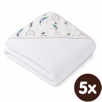 Bambusfrotteebadetuch mit Kapuze XKKO BMB 90x90 - Dream Catcher 5x1St. (GH Packung)