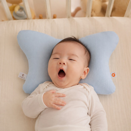 XKKO BMB Kissen aus Baumbus Musselin - Baby Blue 1St.