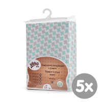 XKKO BMB 120x60 Babymatratzen Spannbezug - Mint Cross 5x1 St. (GH Packung)