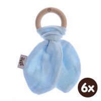 XKKO BMB Beissring mit Blätter - Baby Blue 6x1er Pack (GH Pack)