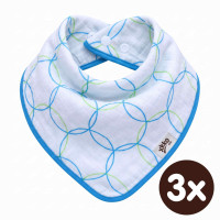 Kinderschal XKKO BMB - Cyan Circles 3x1 St. (GH packung)