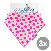 Dribble Ons Designer - Pink Spots 3x1St. (GH Packung)