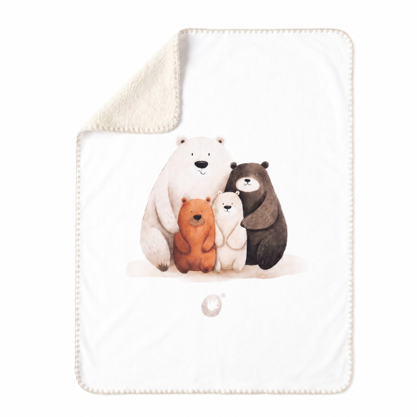 Spanische Babydecke XKKO LUX 75x100 - Bear Family