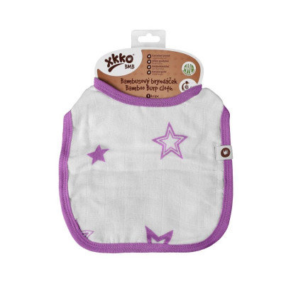 XKKO BMB Kinderlätzchen - Lilac Stars
