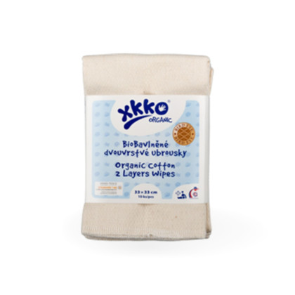 Küchentücher XKKO Organic 33x33 Bird Eye - Natural 10er Pack