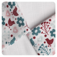 XKKO BMB Bambuswindeln 30x30 - Flowers&Birds Girls MIX 10x9er Pack (GH packung)