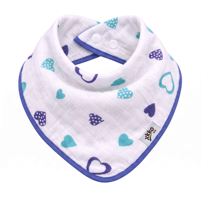 Kinderschal XKKO BMB - Ocean Blue Hearts 3x1 St. (GH packung)