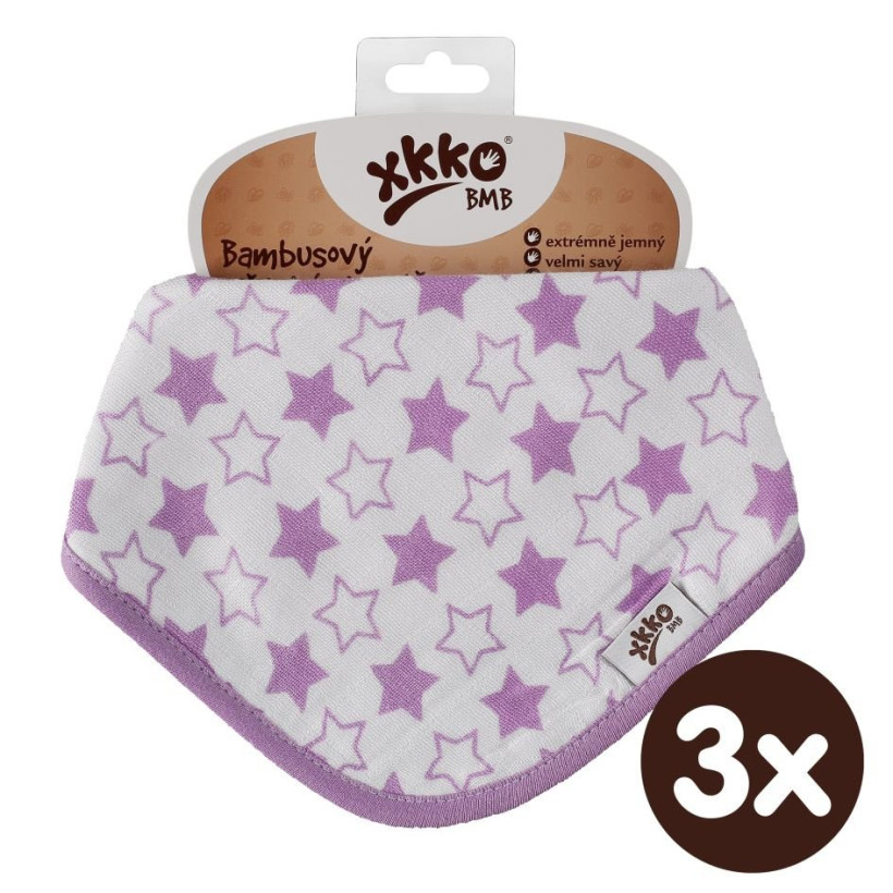 Kinderschal XKKO BMB - Little Stars Lilac 3x1 St. (GH packung)