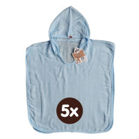 Bambus-Poncho XKKO BMB - Baby Blue 5x1er Pack (GH Pack)