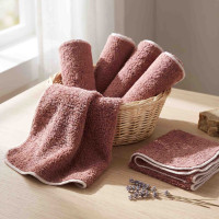 BIO baumwollefrotteetücher XKKO Organic 21x21 - Mesa Rose 6er Pack