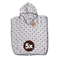 Bambus-Poncho XKKO BMB - Silver Little Stars 5x1er Pack (GH Pack)
