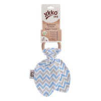 XKKO BMB Beissring mit Blätter - Chevron Baby Blue 1St.