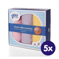 BIO Windeltücher XKKO Organic Old Times 90x100 - Pastels For Girls 5x3er Pack (GH Packung)