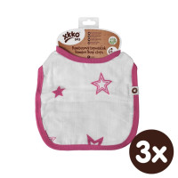 XKKO BMB Kinderlätzchen - Magenta Stars 3x1St. (GH Packung)