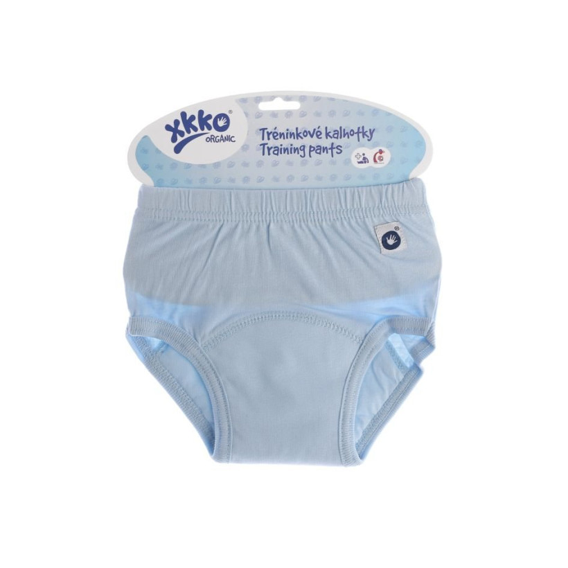 BIO Baumwolle Lernwindelhöschen XKKO Organic - Baby Blue Grösse S