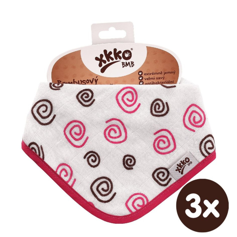 Kinderschal XKKO BMB - Magenta Spirals 3x1 St. (GH packung)