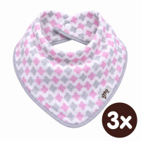 Kinderschal XKKO BMB - Scandinavian Baby Pink Cross 3x1 St. (GH packung)