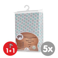 XKKO BMB 120x60 Babymatratzen Spannbezug - Mint Cross 5x1 St. (GH Packung)