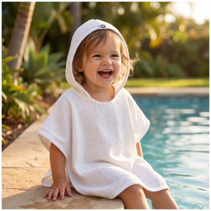 Bambus-Poncho XKKO BMB - White