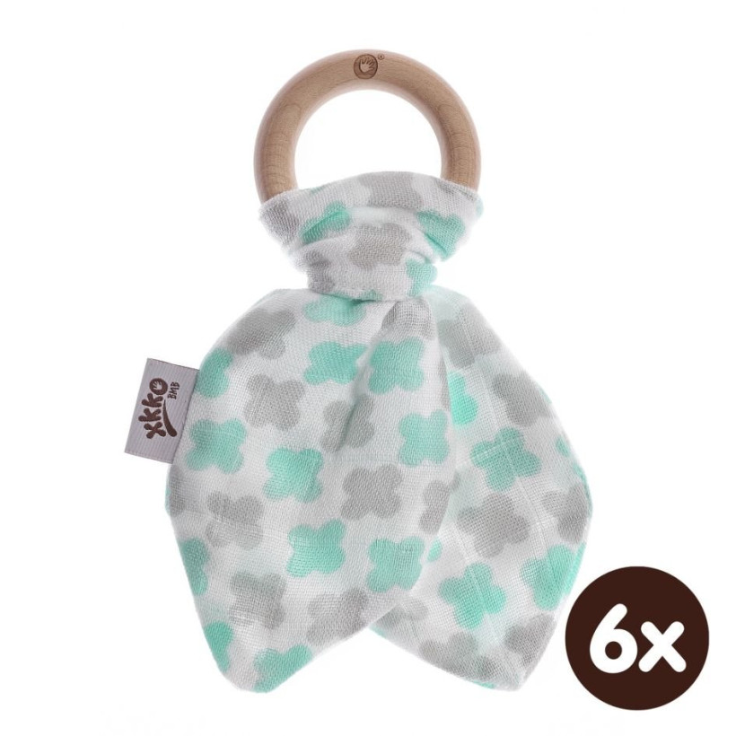 XKKO BMB Beissring mit Blätter - Mint Cross 6x1er Pack (GH Pack)
